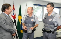 Aurélio recebe comandantes da PM
