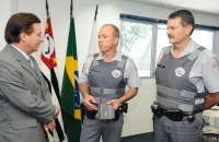 Aurélio recebe comandantes da PM