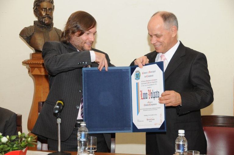 Luno Volpato recebe Título de Cidadão Campineiro