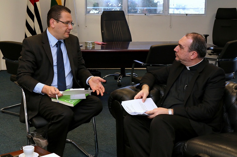 Presidente da Câmara Rafa Zimbaldi recebe vigário geral da Arquidiocese de Campinas