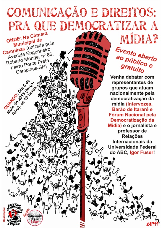 Coletivo de jornalistas faz na Câmara debate sobre Democratização da Mídia neste 5 de maio, Dia Nacional das Comunicações