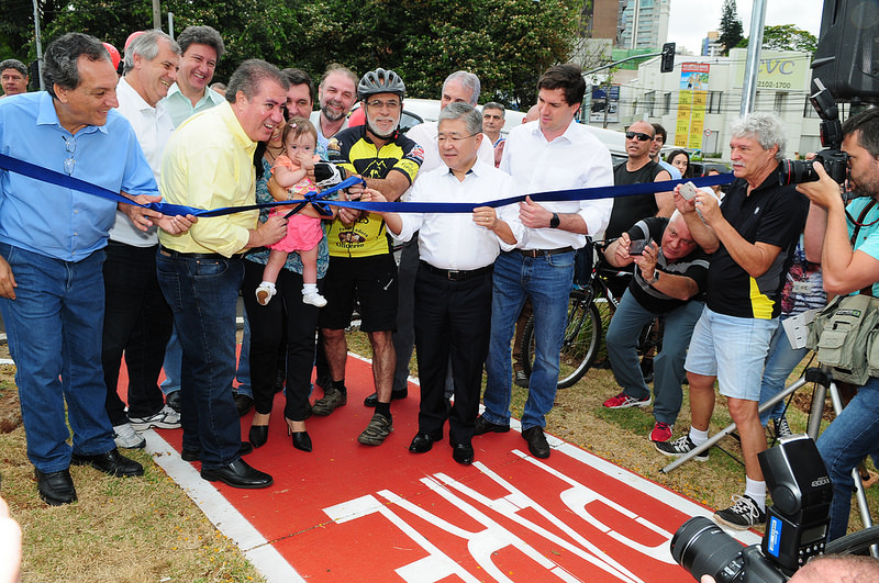 Vereadores participam de abertura de Ciclovia da Norte-Sul, conquista decorrente de lei criada e aprovada pela Câmara Municipal