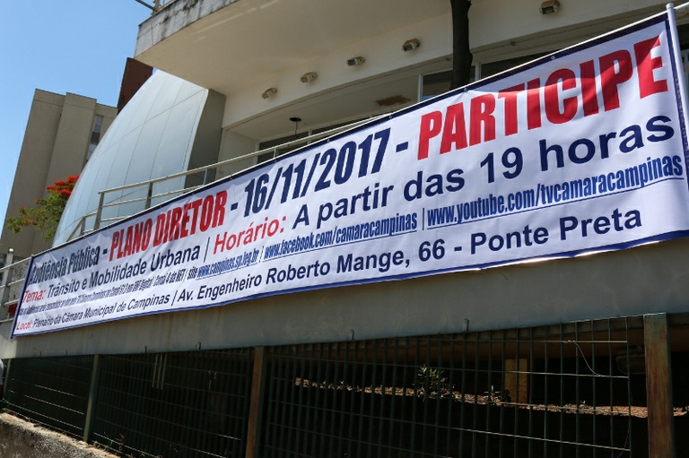 Na noite desta quinta (16), Câmara realiza a terceira Audiência Pública do Plano Diretor Estratégico: foco será em Trânsito e Mobilidade Urbana