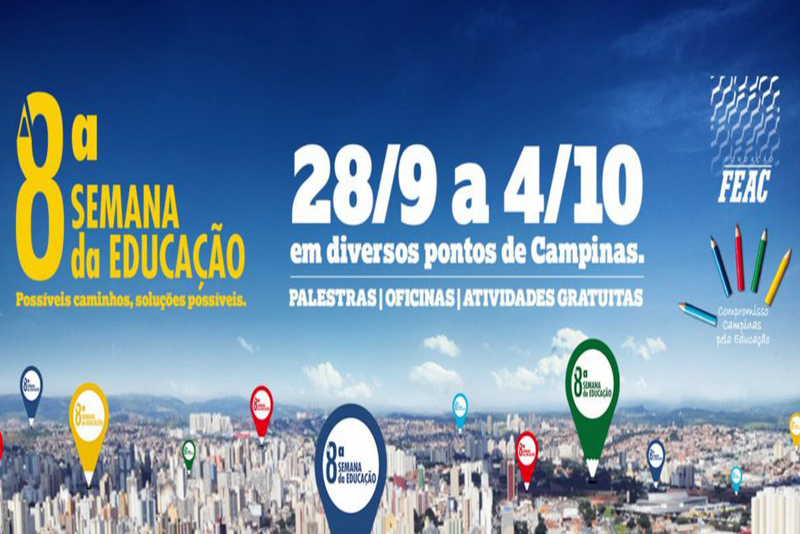 Com evento no plenário no dia 4 de outubro e apoio da Câmara, 8ª Semana da Educação de Campinas começa nesta quinta (28)