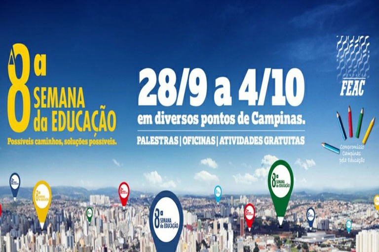 Com evento no plenário no dia 4 de outubro e apoio da Câmara, 8ª Semana da Educação de Campinas começa nesta quinta (28)
