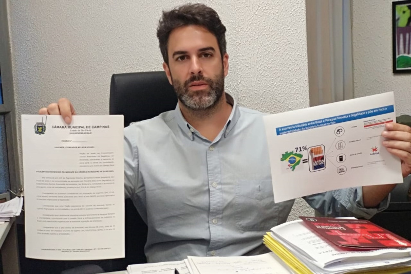Nelson Hossri protocola Moção de Apelo pedindo mais combate ao contrabando de cigarro