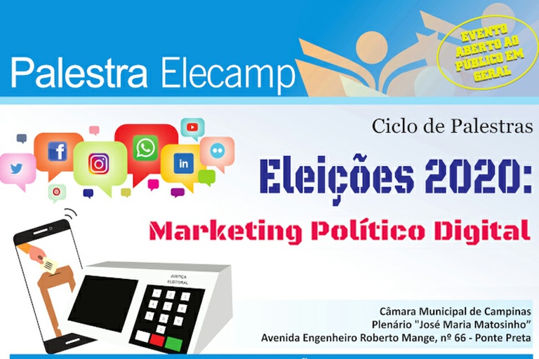 Escola do Legislativo promove ciclo de palestras gratuitas sobre eleições e marketing digital; primeira será em 10/3 e inscrições estão abertas