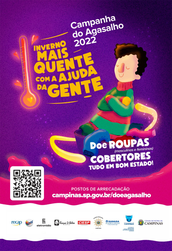 Inverno mais quente com a ajuda da gente: Câmara adere à Campanha do Agasalho 2022 e tem posto de doação na Av. Saudade e no Teatro Bento Quirino