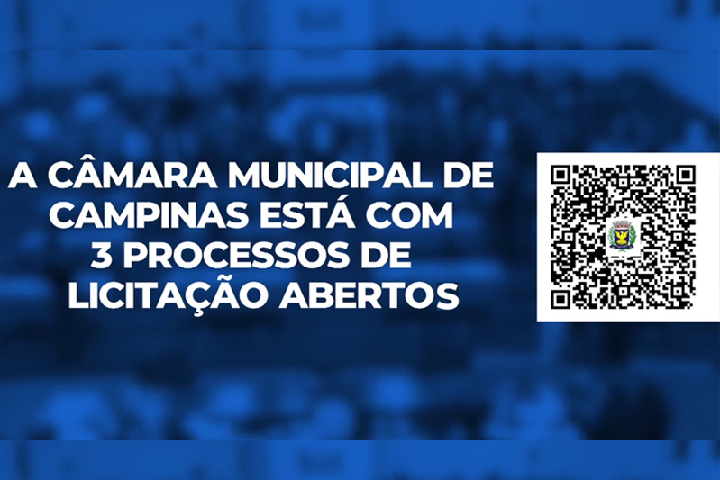 Inovação: Câmara utiliza sistema de QR Code para facilitar acesso – e participação - às licitações em andamento