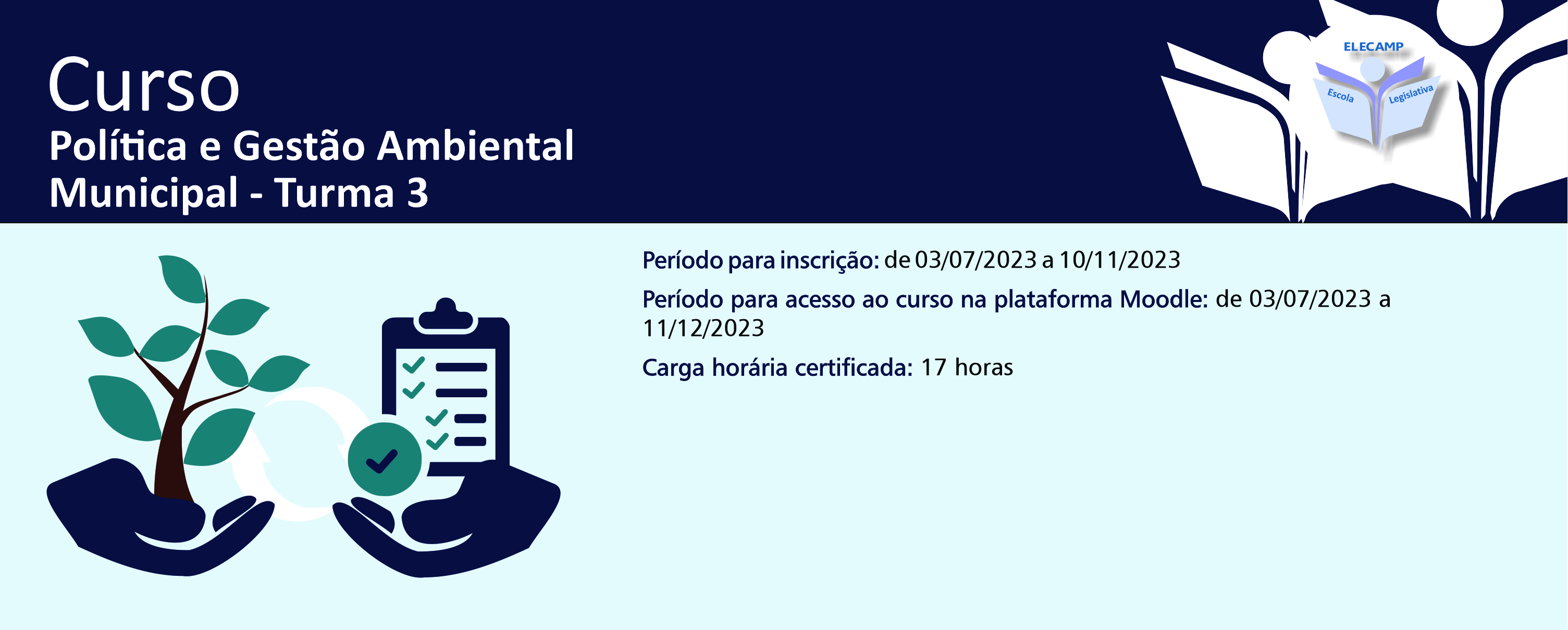 Elecamp promove curso de capacitação para servidores sobre Política e Gestão Ambiental do Município