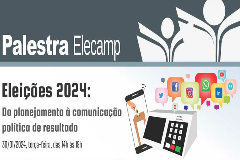 Escola do Legislativo está com inscrições abertas para a palestra ‘Eleições 2024: do planejamento à comunicação política de resultado’