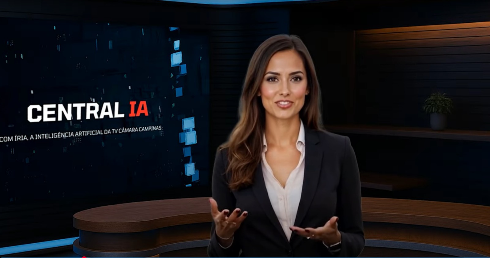 TV Câmara Campinas passa a contar com apresentadora criada por meio de Inteligência Artificial; Íria comandará o Central IA