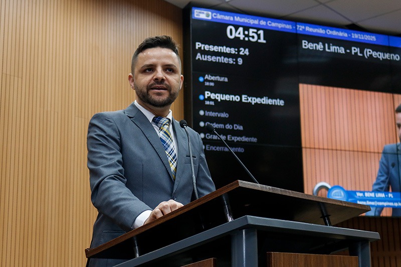 Bene Lima protocola projeto que amplia penalidades por danos ao patrimônio público