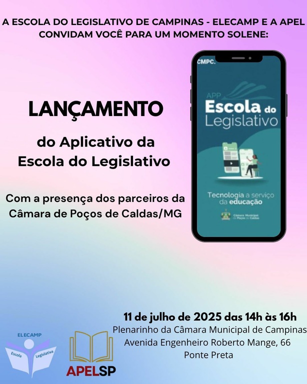 Câmara recebe lideranças para oficializar parceria com Poços de Caldas e ampliar uso de aplicativo educacional