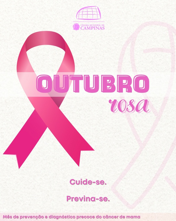 Palestras, debates e iluminação especial marcam o Outubro Rosa na Câmara 
