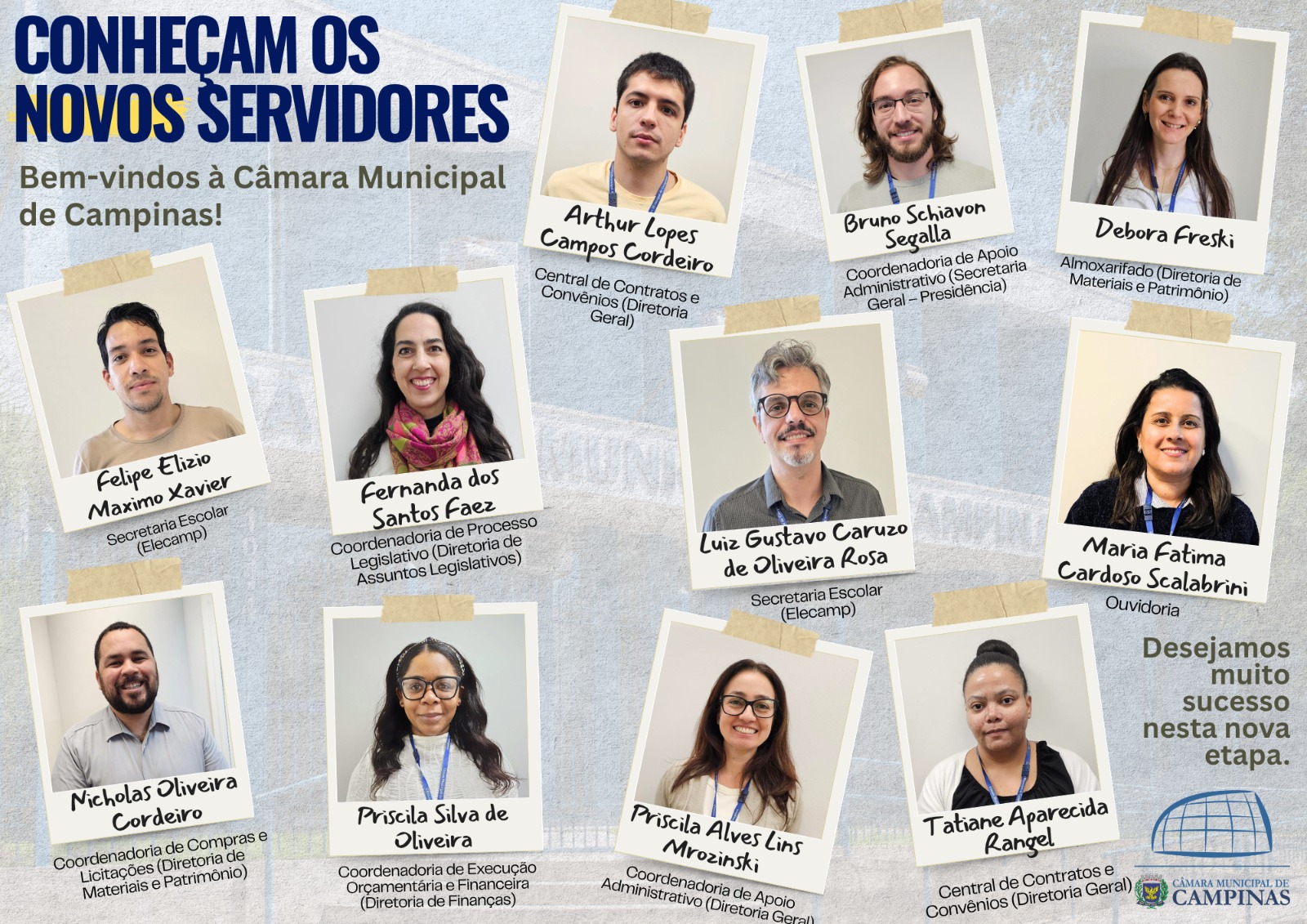 Câmara recebe 11 novos servidores concursados 