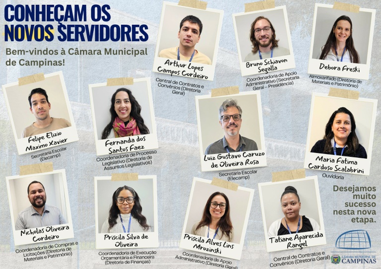 Câmara recebe 11 novos servidores concursados 