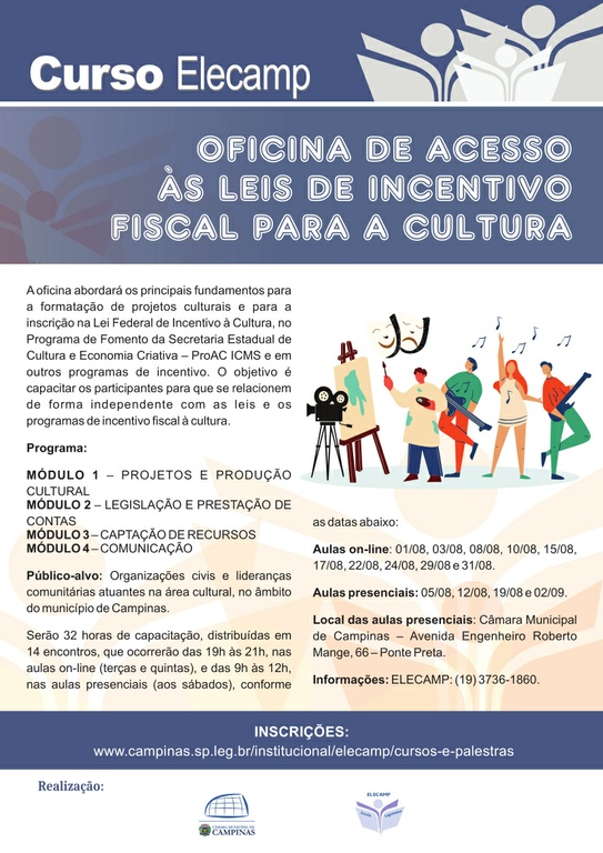 1/08 a 2/09 - Oficina "Acesso às Leis de Incentivo Fiscal Para a Cultura