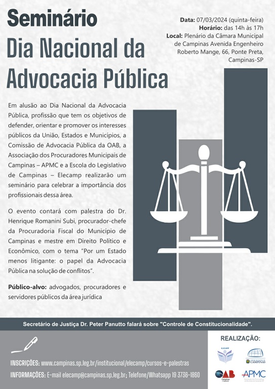 7/03 - Seminário "Dia Nacional da Advocacia Pública"