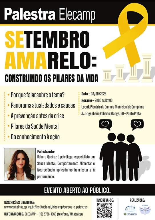 3/09 - Palestra Setembro Amarelo: Construindo os pilares da Vida