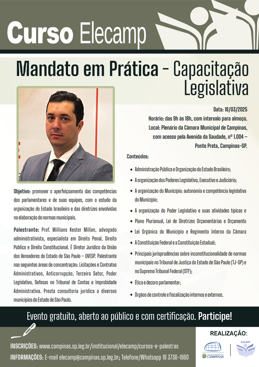 18/03 - Mandato em Prática – Capacitação Legislativa