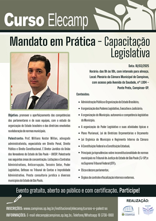 18/03 - Mandato em Prática – Capacitação Legislativa