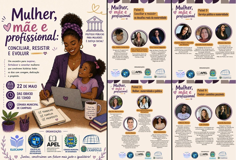 22/05 - Evento "Mulher, mãe e profissional: Conciliar, resistir e evoluir"
