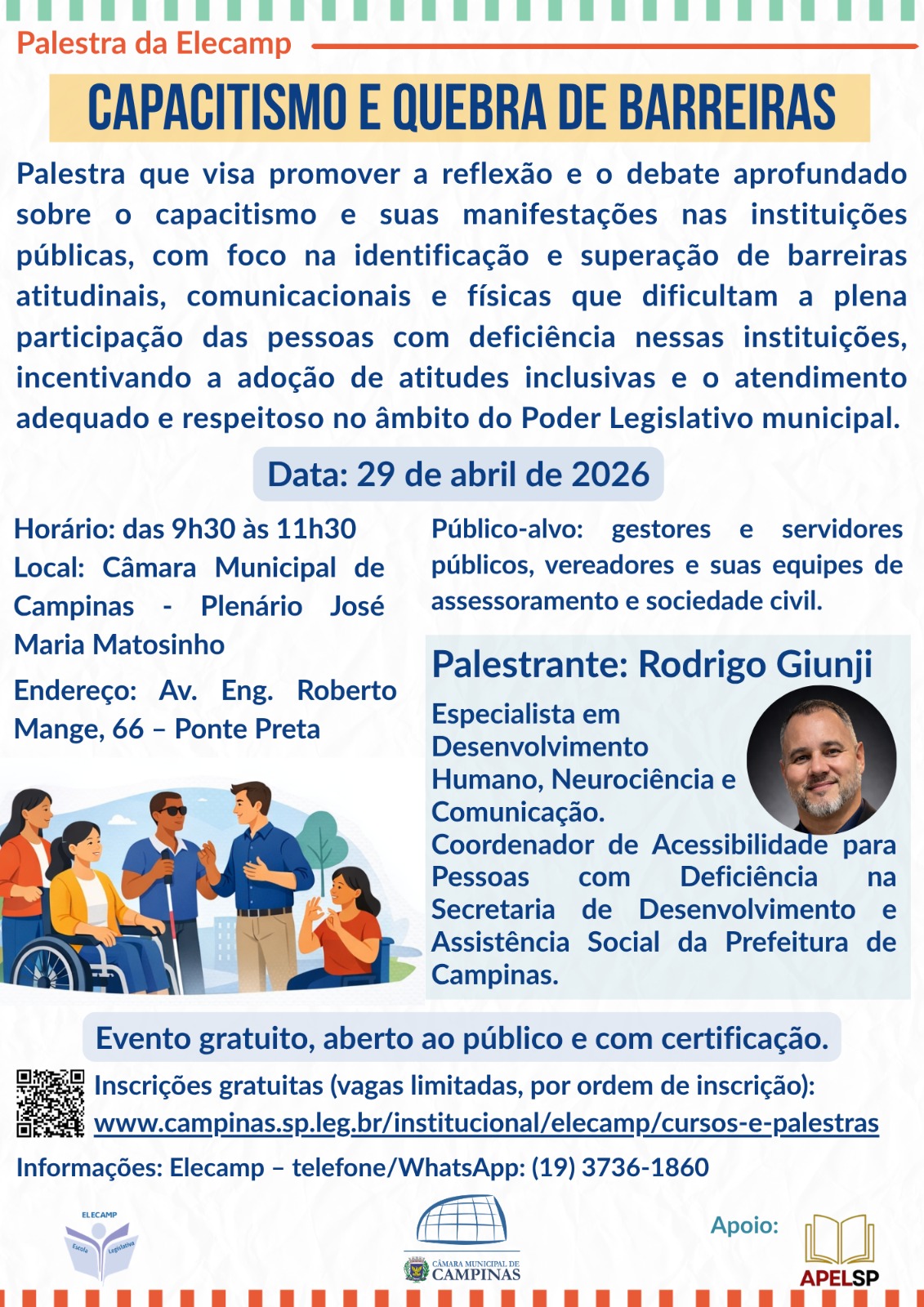 29/04 - Palestra “Capacitismo e quebra de barreiras”