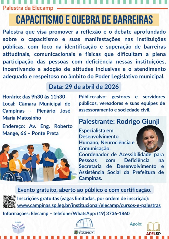 29/04 - Palestra “Capacitismo e quebra de barreiras”